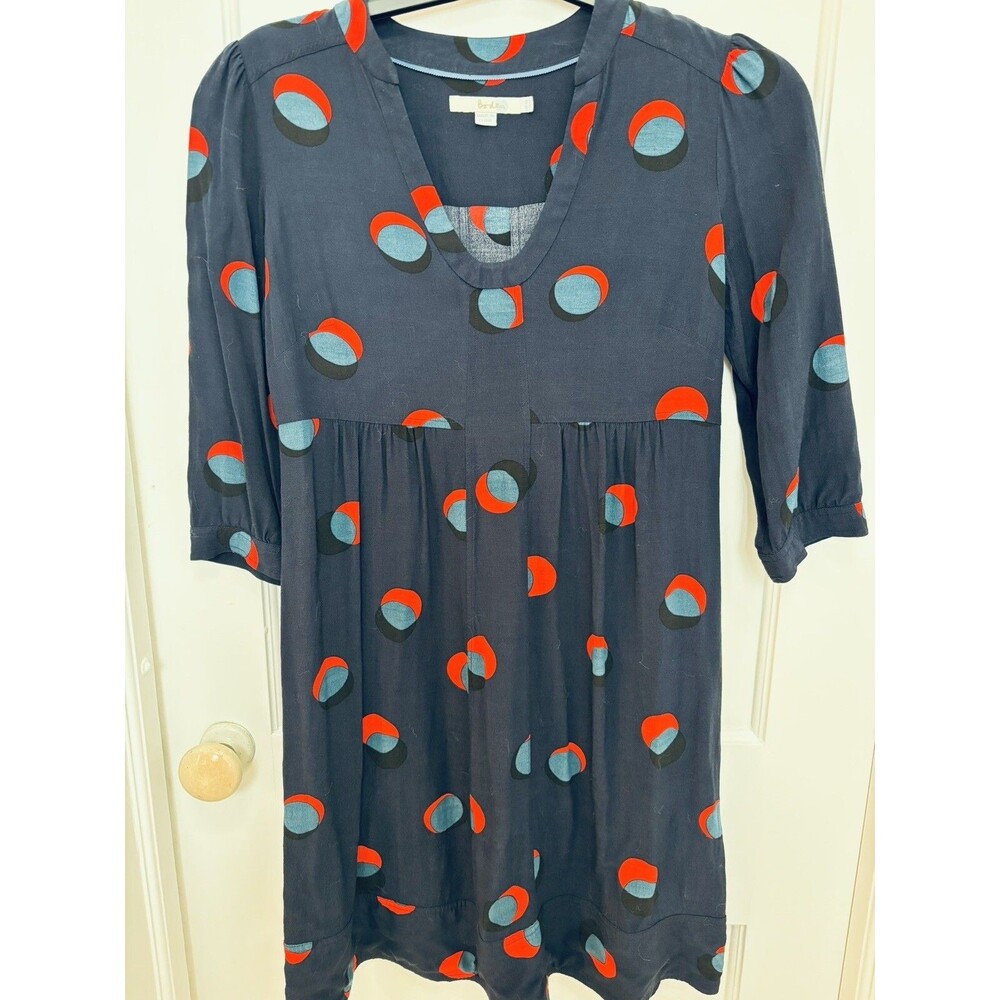 EUC Women's Beautiful BODEN Mollie Tunic Dress‎ Navy Eclipse Size 6L